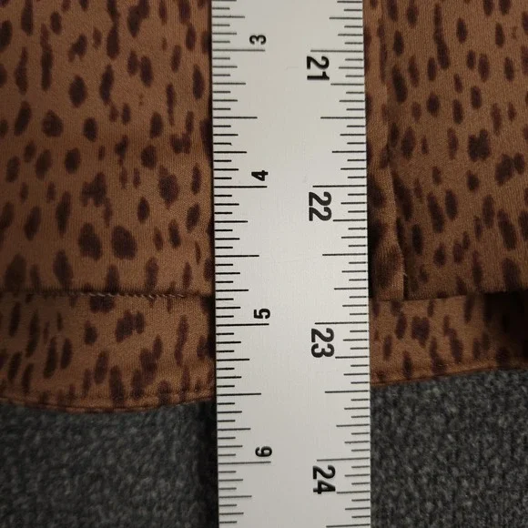 Athleta Salutation Jacket Leopard Print Zip Up Athletic‎ Top Women's Size L - Picture 5 of 11